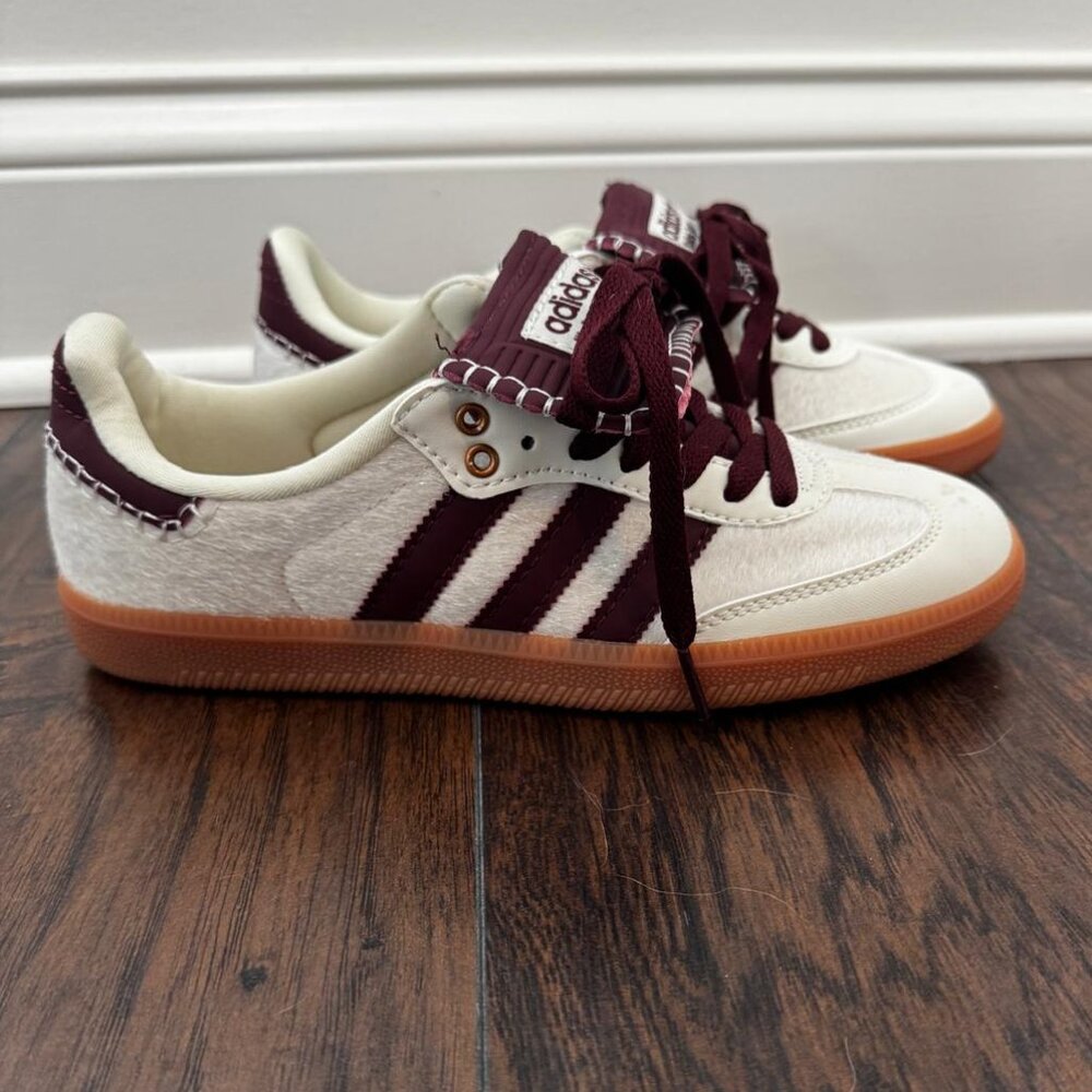 Adidas Samba Wales Bonner Pony Tonal Cream White Burgundy